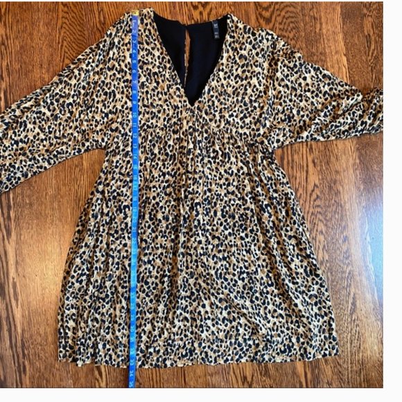 Zara TRF Baby Doll Cheetah Print Dress with Pockets - Picture 9 of 10